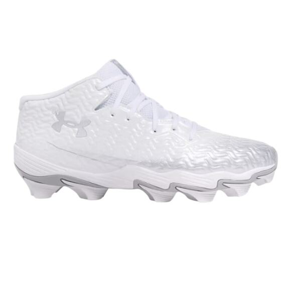 Under Armour Men\'s White Metallic Silver Spotlight Hammer Cleats Size 13 main image 6